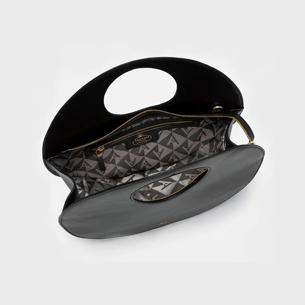 Arcadia Black Cleo Round Bag