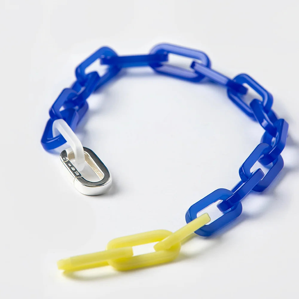 ELL Milano Silver Modular Blue Necklace